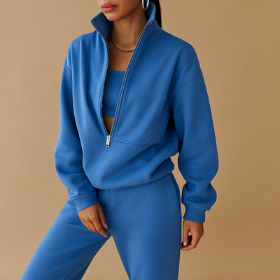 Damski Dres Dwuczęściowy | Bluza na Zamek i Spodnie