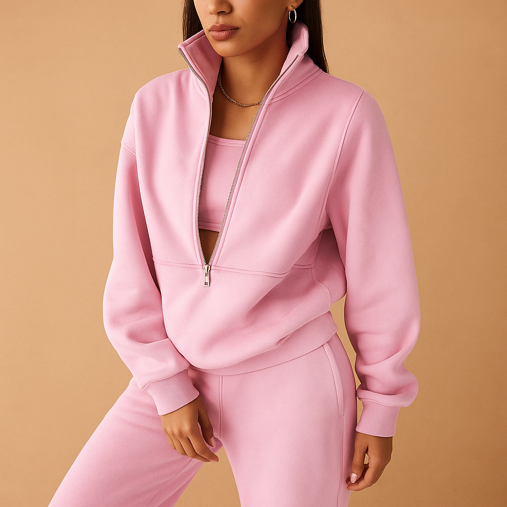 Damski Dres Dwuczęściowy | Bluza na Zamek i Spodnie