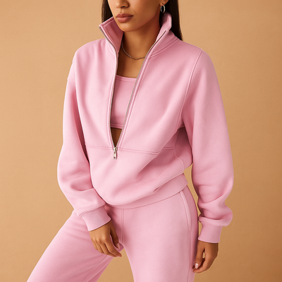 Damski Dres Dwuczęściowy | Bluza na Zamek i Spodnie