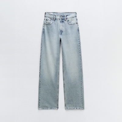 Jeansy Damskie w Stylu Retro | Prosty Krój z Przetarciami
